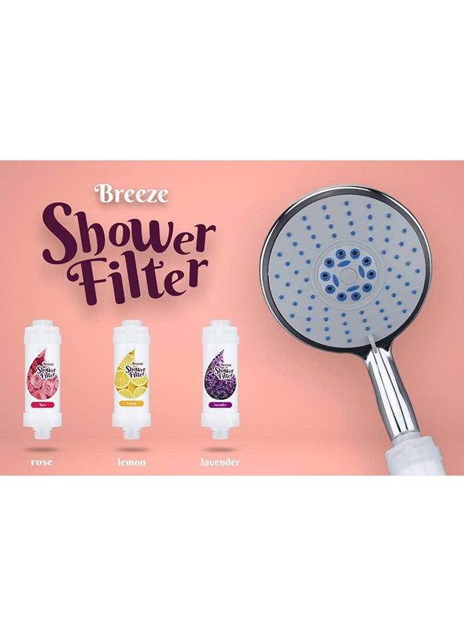 Home Pro - Home Pro Breeze Shower Filter with Vitamin C, Helps Dry Skin And Hair Loss, with Rose Scent | Fragrance - Image 1