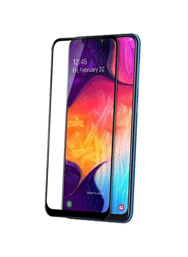 واقي شاشة زجاجي مقوى لهاتف سامسونج جالكسي A50 - أسود - Image 2