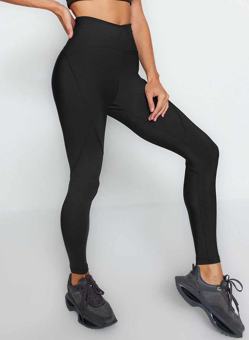 trendyol Black Recovery Full Length Knitted Sports Leggings TWOSS21TA0023 - Image 1