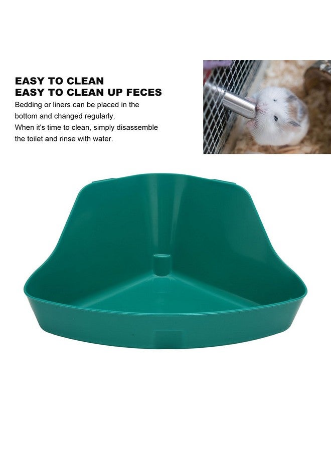 Fockety Corner Litter Pan for Ferrets, Rabbits, Rats, Guinea Pigs and Other Small Animals, Splash Proof Triangle Potty Trainer Corner Litter Bedding Box for Baby Rabbit, Chinchillas (M) - Image 4