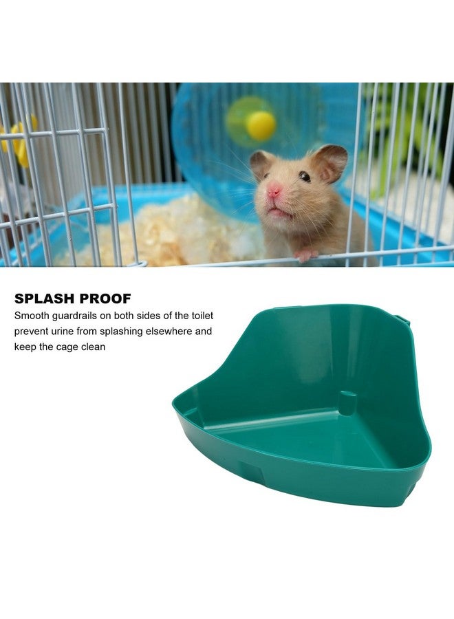 Fockety Corner Litter Pan for Ferrets, Rabbits, Rats, Guinea Pigs and Other Small Animals, Splash Proof Triangle Potty Trainer Corner Litter Bedding Box for Baby Rabbit, Chinchillas (M) - Image 3