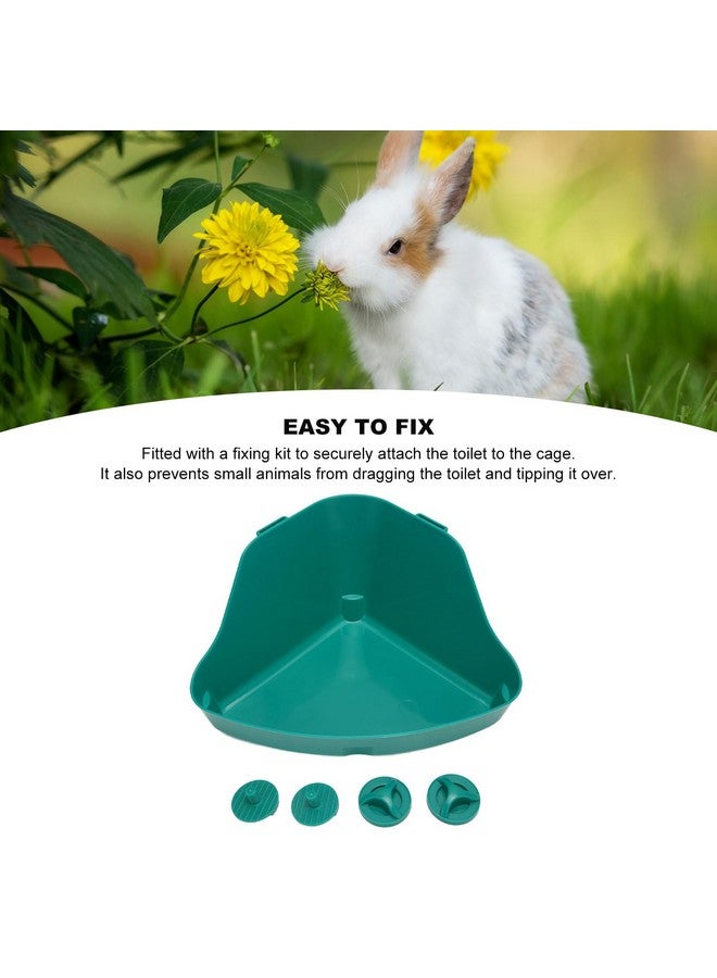 Fockety Corner Litter Pan for Ferrets, Rabbits, Rats, Guinea Pigs and Other Small Animals, Splash Proof Triangle Potty Trainer Corner Litter Bedding Box for Baby Rabbit, Chinchillas (M) - Image 5