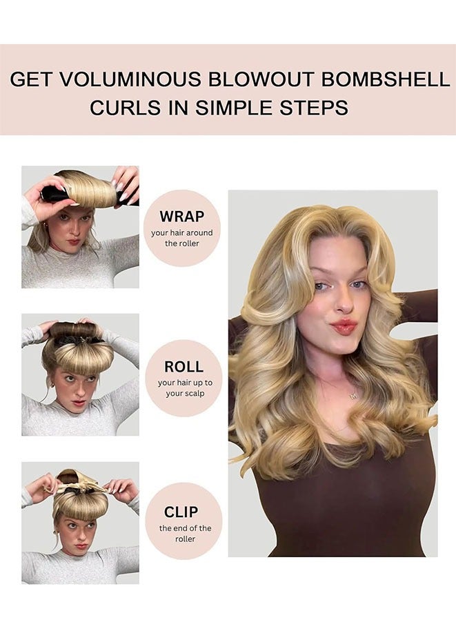FASHION MANIA Heatless Hair Curlers for Long Hair Overnight Wavy Hair Curlers Blowout Rods Heatless Curls Curling Headband No Heat Hair Rollers for Long Hair Volume Blow Out Women Hair Waver Tool - Image 2