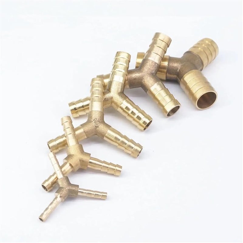 قطعتان من وصلات خرطوم Y من النحاس 3 اتجاهات 10 مم قطر داخلي 1 ميجا باسكال سباكة - Image 1