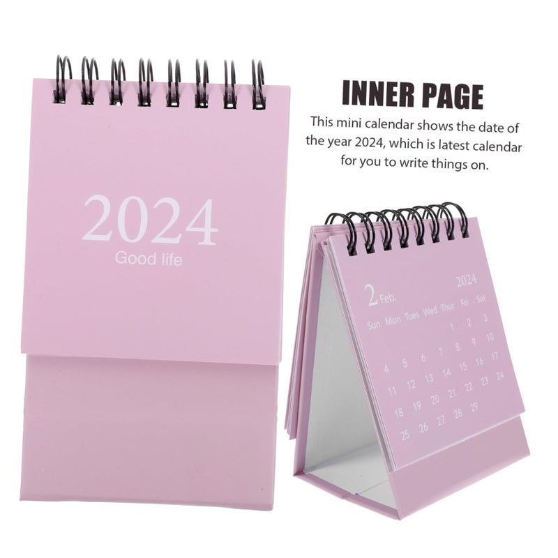 Artibetter Mini Desk Calendar Lotus Design Thick Material Home Office Decor Monthly Planner - Image 5