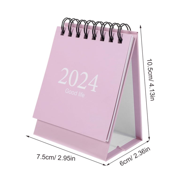 Artibetter Mini Desk Calendar Lotus Design Thick Material Home Office Decor Monthly Planner - Image 3
