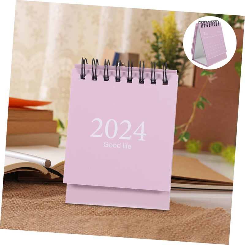 Artibetter Mini Desk Calendar Lotus Design Thick Material Home Office Decor Monthly Planner - Image 4