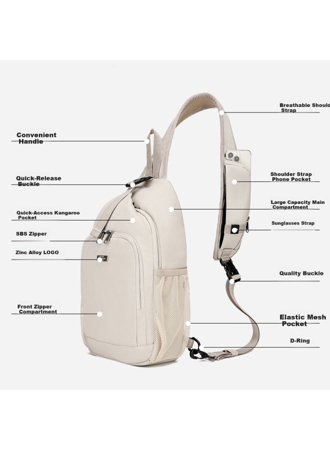 Alpint Mountain Elmont Crossbody Bag Casual Shoulder Bag Multifunctional Commuter Large Capacity Chest Bag Travel Hiking Backpack - Image 3