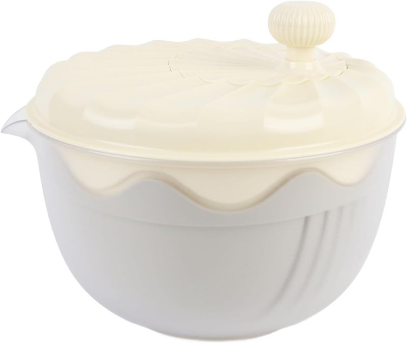 SUNGOOYUE Salad Spinner Efficient Freshness Extender for Eating Materials Washer for Home Kitchen (Beige) - Image 1