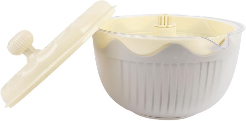 SUNGOOYUE Salad Spinner Efficient Freshness Extender for Eating Materials Washer for Home Kitchen (Beige) - Image 3