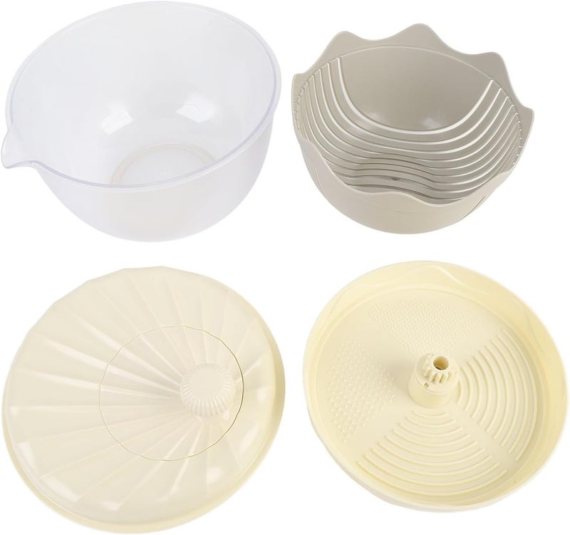 SUNGOOYUE Salad Spinner Efficient Freshness Extender for Eating Materials Washer for Home Kitchen (Beige) - Image 4