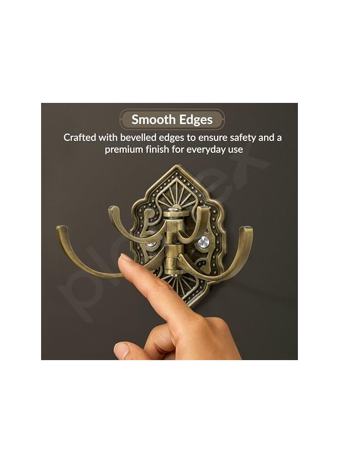 S-TOP Antique Robe Hook/Cloth-Towel Hanger/Door Hanger-Hook/Bathroom Accessories - 224 - (Brass-Zinc Pack of 1) - Image 4
