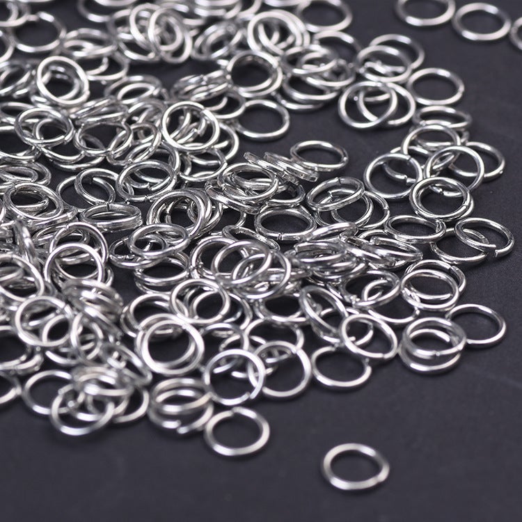 diy accessories stainless steel single ring open ring round O ring metal key ring key ring stainless steel wire ring wholesale Stainless steel smooth color [closed ring]]