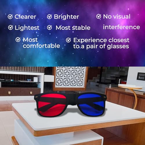 JUTRON VISION Red Blue 3D Anaglyph Glasses (Red-Cyan) – Vision Therapy Goggles for Amblyopia, Exotropia, Diplopia, Eye Training - For Kids & Adults – Use for 3D Movies, Games, Books, DVDs, Magazines - Image 4