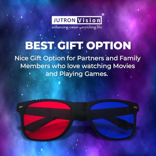 JUTRON VISION Red Blue 3D Anaglyph Glasses (Red-Cyan) – Vision Therapy Goggles for Amblyopia, Exotropia, Diplopia, Eye Training - For Kids & Adults – Use for 3D Movies, Games, Books, DVDs, Magazines - Image 5