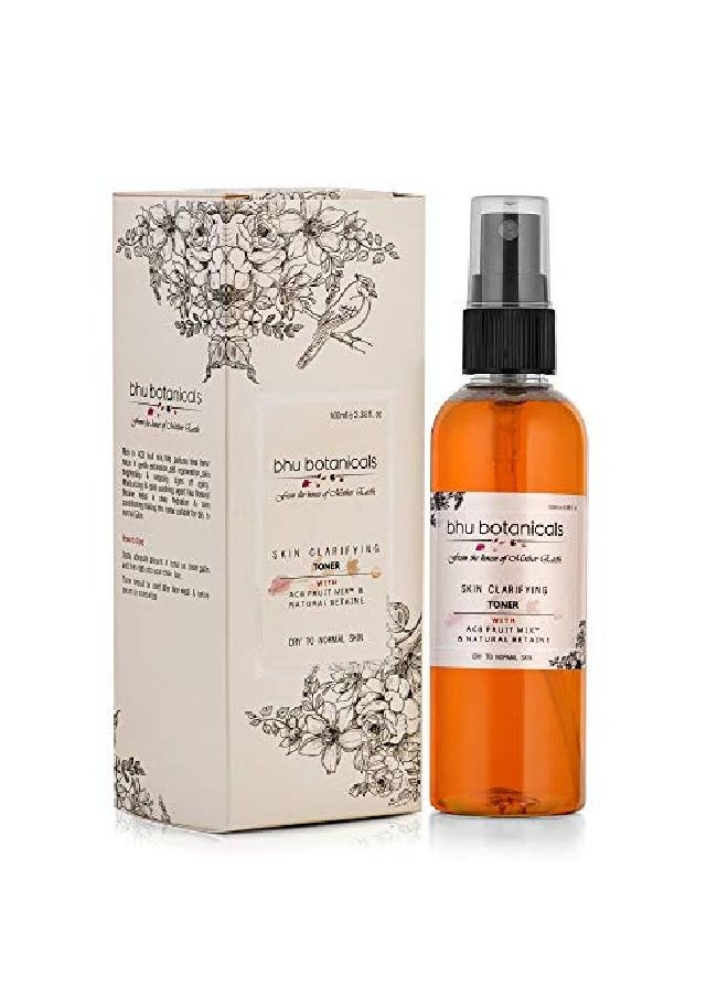 bhu botanicals Skin Clarifying Toner (With ACB Fruit Mix™ & l Betaine) | Helps in mild exfoliation rejuvenating & hydrating face | Dry to Normal Skin | Suitable for Men & Women100ml  - Image 2