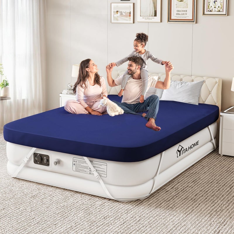 YITAHOME Queen Size Air Sofa Bed Mattress with Headboard and Pump, Blow Up Couch Inflatable Bed for Home Living Room, 79" x 60" x 25" (Expanded Size, Black) - Image 3