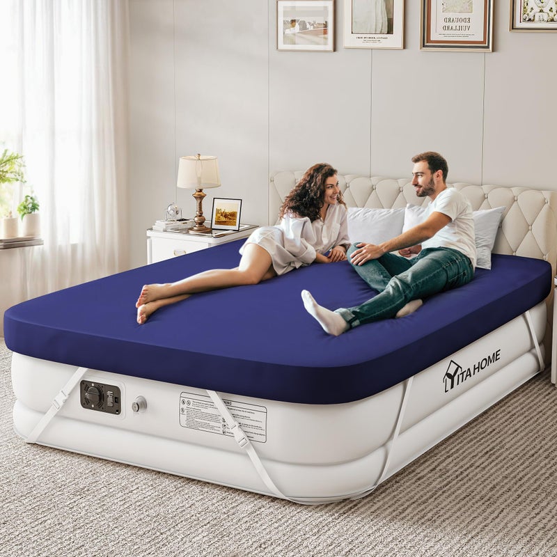 YITAHOME Queen Size Air Sofa Bed Mattress with Headboard and Pump, Blow Up Couch Inflatable Bed for Home Living Room, 79" x 60" x 25" (Expanded Size, Black) - Image 2