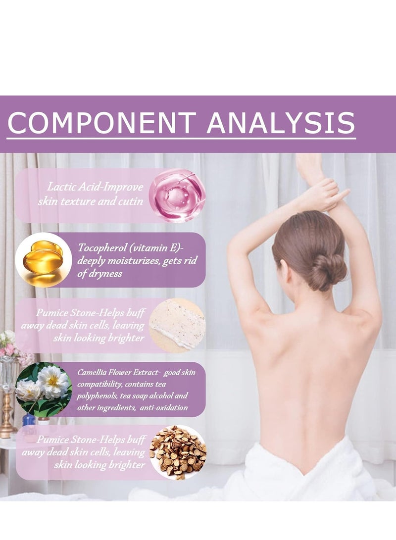 EELHOE Body Scrub Exfoliant, Body Bump Eraser, Natural Exfoliating, Ultra Hydrating, Body Souffle, Helps with Moisturizing Skin, Acne, Cellulite, Dead Skin Scars, Wrinkles 56.7g - Image 5