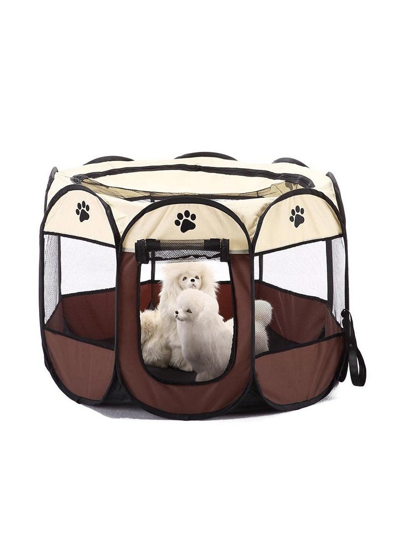 Generic Portable Pet House utdoor Detachable Folded Waterproof Octagonal Pet Dog Cat Kennel - L - Image 1