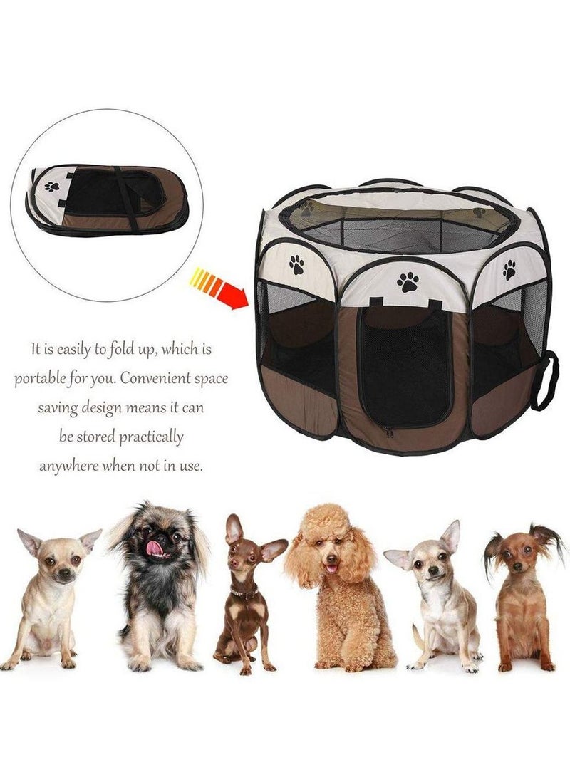 Generic Portable Pet House utdoor Detachable Folded Waterproof Octagonal Pet Dog Cat Kennel - L - Image 3