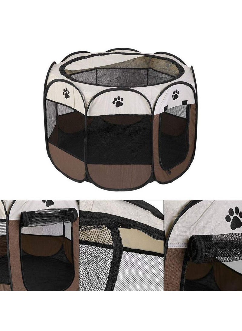 Generic Portable Pet House utdoor Detachable Folded Waterproof Octagonal Pet Dog Cat Kennel - L - Image 2