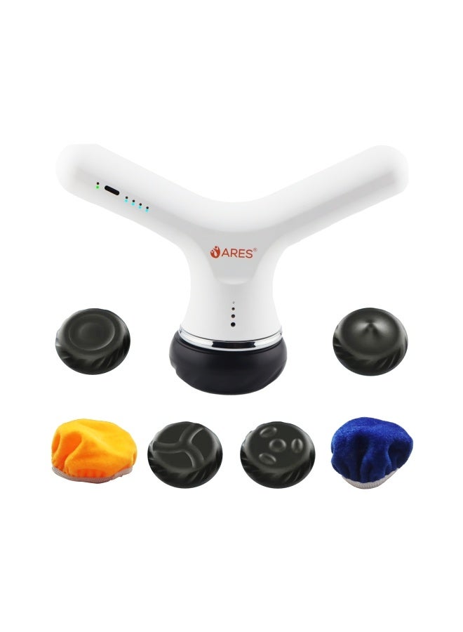 ARES uSlim Cellulite Remover 4 Massage Heads, 3 Washable Pads, Vibration Speed 600-3000 RPM for Cellulite Reduction And Skin Firming - Image 1