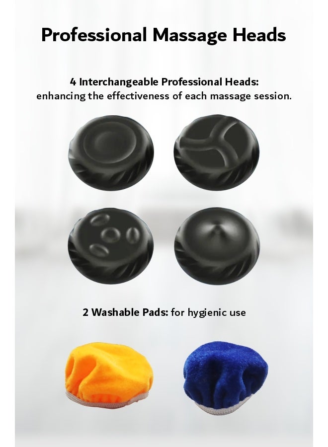 ARES uSlim Cellulite Remover 4 Massage Heads, 3 Washable Pads, Vibration Speed 600-3000 RPM for Cellulite Reduction And Skin Firming - Image 3