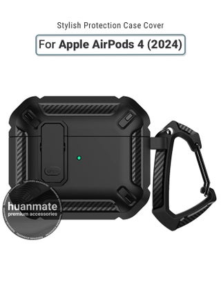 Apple AirPods 4 Shockproof Protection Case Cover - Black - Lightweight, Stylish Design, Accurate Cut-outs - Easy to Install & Remove - Durable Shield for Your Apple AirPods 4 - pzsku/Z6A60BA09A0C37D8C4EA2Z/45/_/1733070456/1b437a59-7897-42d6-93a0-2d60fd022315