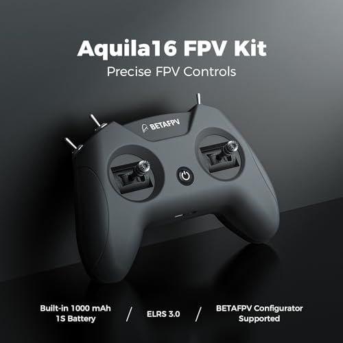 BETAFPV مجموعة BETAFPV Aquila16 FPV مع جهاز الإرسال LiteRadio 2 SE لمحاكي، نظارات VR03 مع وظيفة تسجيل DVR، 3 أوضاع طيران، تدعم مجموعة 1S RTF للمبتدئين للطيران في الداخل والخارج ELRS V3 - Image 5