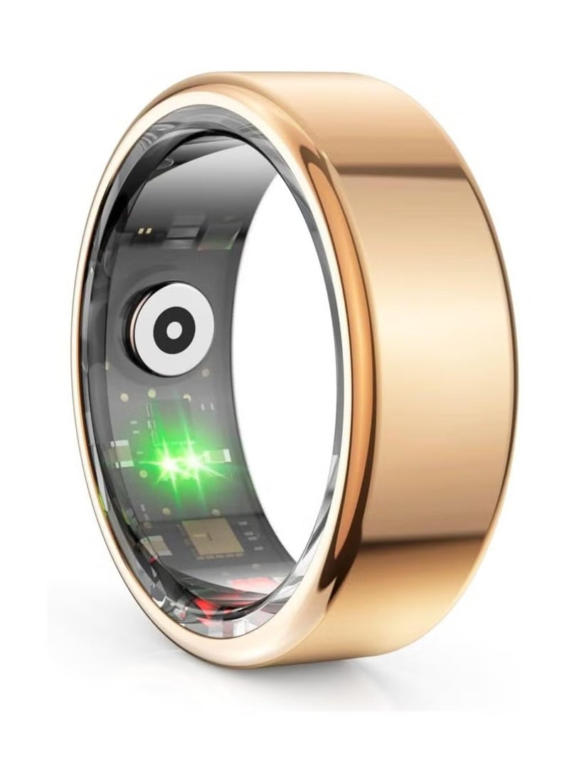 Raxoom Smart Ring, Activity & Fitness Tracker Ring for Women/Men, No APP Subscription, Fitness Tracking Smart Ring with Calories/Heart Rate/ Monitoring, Waterproof (Gold, #11)  - Image 1