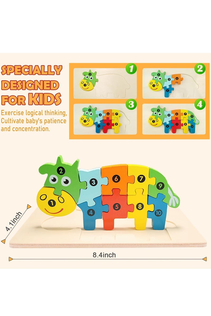 2 Pack Animal Puzzles for Boys and Girls 3-5 Years Old, Wooden Toys, Montessori Toys, Ideal Gift for Kids - Image 3
