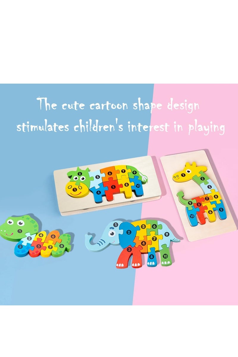 2 Pack Animal Puzzles for Boys and Girls 3-5 Years Old, Wooden Toys, Montessori Toys, Ideal Gift for Kids - Image 4