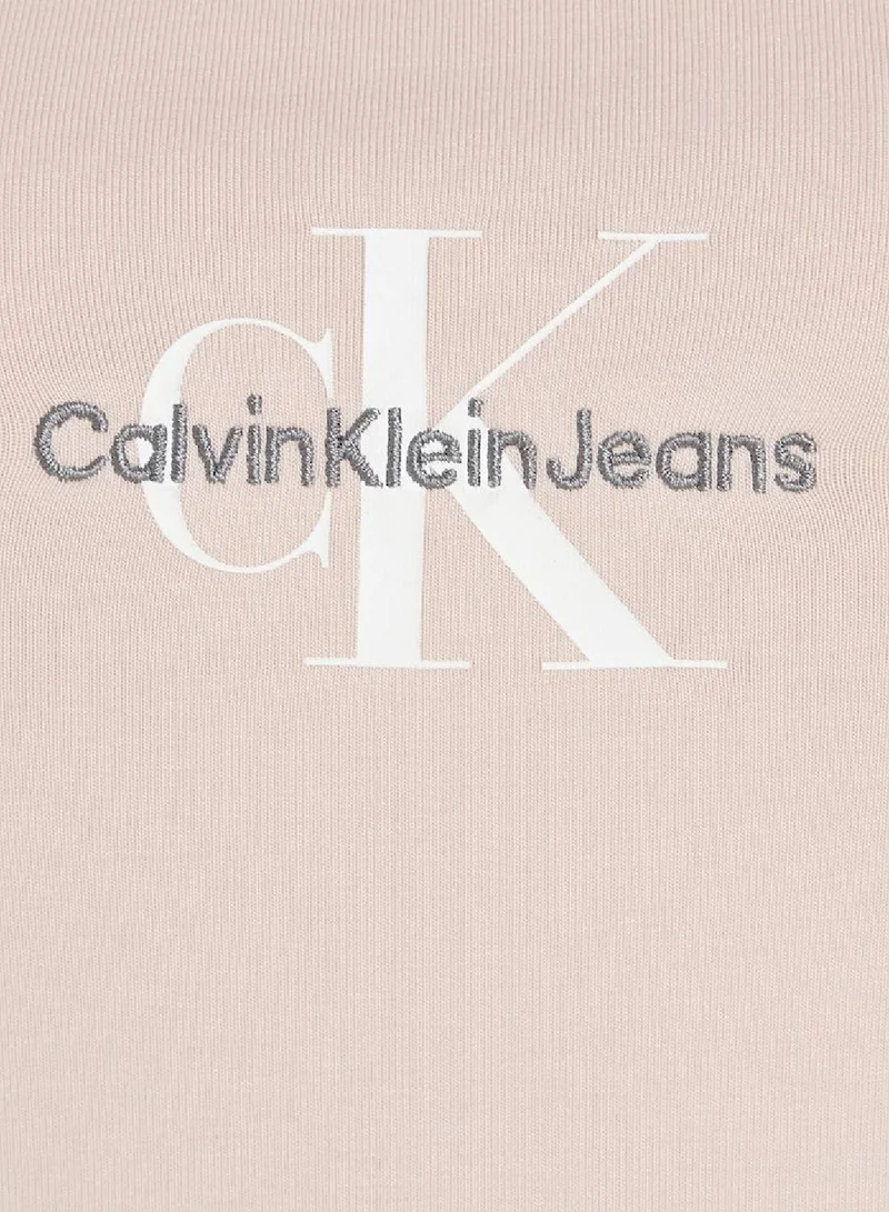 Calvin Klein Jeans Women's Slim Monogram Cami Top -  cotton stretch jersey, Pink