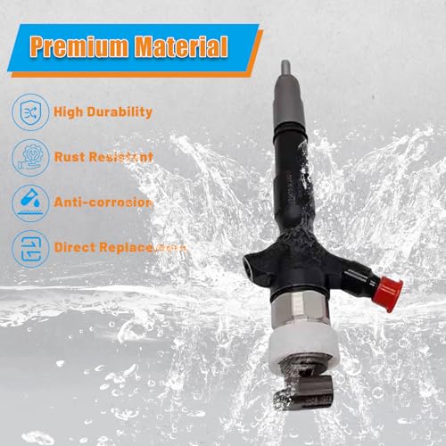 FIWARY 23670-0L020 Common Rail Fuel Injector for Toyota Hiace Hilux Fortuner Prado 2.5L 2KD-FTV 3.0L 1KD-FTV Direct Fit OE Replacement Replaces 23670-30400 - Image 3
