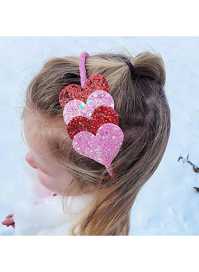 Doneace Valentine'S Day Heart Headband Hair Band Glitter Hair Hoop Red And Pink Sequins Hair Accessories Headdress For Women Girls Valentine'S Day New Year Wedding Birthday Party Gift - Image 5
