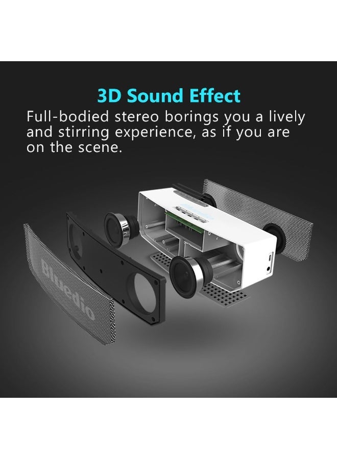 Bluedio BS-5 Bluetooth Speaker – Dual 5W Drivers, 3D Stereo Sound Effect, Mic & AUX Support – Portable Wireless Speaker for Home or Travel - Image 2