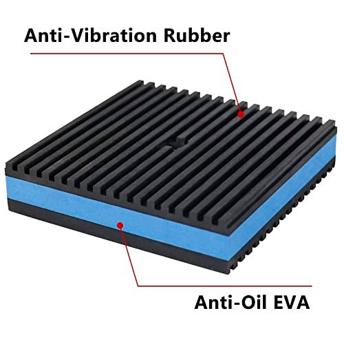 LBG Products Anti Vibration Pads,3" X 3" X 7/8" Heavy Duty Blue EVA Rubber Anti Vibration Isolation Pad for Air Compressor,Washer and Dryer,HVAC,Treadmills,Air Conditioner Accessories,Pack of 4 - Image 5