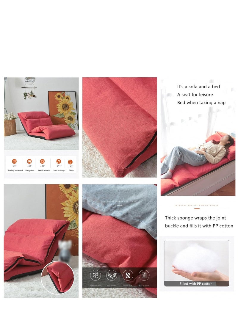 Arabest - Foldable Lazy Sofa,Meditation Floor Chair,Tatami Lounger Sleeper Futon Soft Seat Chair,Floor Chair Sofa Bed,5-speed Backrest Adjustment - Image 1