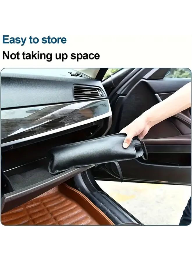 Silvery Car Windshield Sunshade Heat Insulating Blackout Cover Umbrella for Travel Camping - Image 4