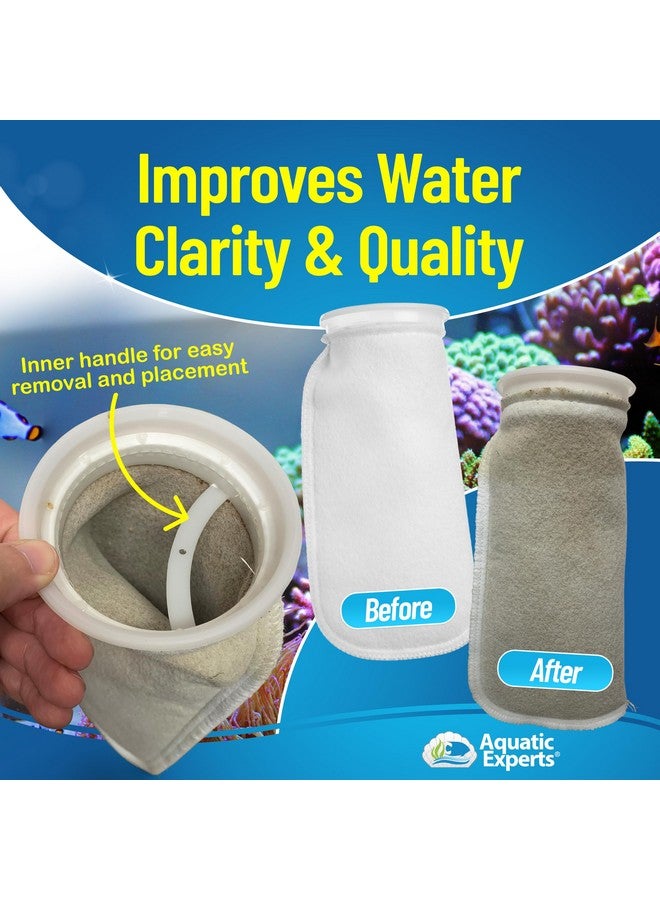 Aquatic Experts Aquatic Experts 4 inch Ring 100 Micron Felt Filter Sock - Filter Socks for Saltwater Aquarium, Sump Filter Sock, Freshwater Aquarium Socks, Reef Filter Sock (4"x10.5", 8 Pack)  - Image 4