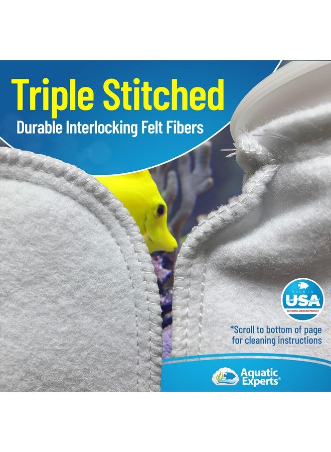 Aquatic Experts Aquatic Experts 4 inch Ring 100 Micron Felt Filter Sock - Filter Socks for Saltwater Aquarium, Sump Filter Sock, Freshwater Aquarium Socks, Reef Filter Sock (4"x10.5", 8 Pack)  - Image 5