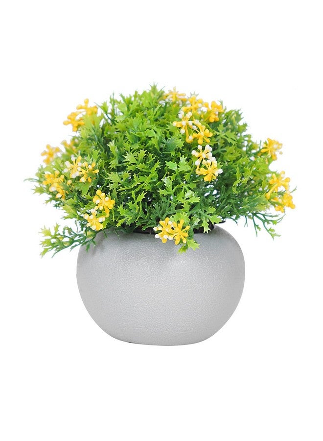 Dekorly® Artificial Potted Plants Bathroom Fake Multicolor Plant Office Table Decor Mini Green Faux Topiary Kitchen Cabinet Farmhouse Decorations | Pack of 4 - Image 5