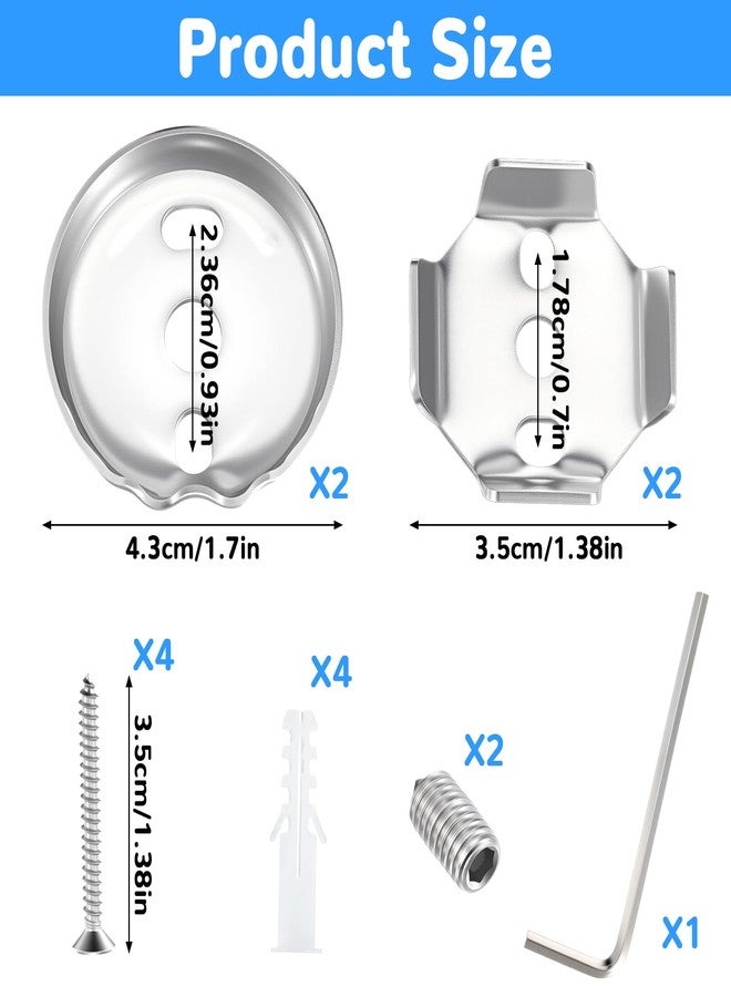 Yuanchu 15 Pcs Towel Bar Replacement Parts for Replacing Wall Mounted Towel Bars, Stainless Steel Screws Brackets Set Hanging Tightening Screws for Universal Bathroom Hardware Installation - Image 2