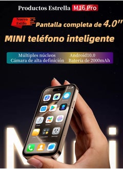 S16 pro max (M16 Pro) 3G Mini Smartphone 4.0" HD Display 2GB RAM 16GB ROM 5MP Camera Dual SIM Face ID WhatsApp - Black - pzsku/Z6A615C8FA1C15FEF9816Z/45/_/1740391453/64ae05cb-e691-4e46-97aa-6fda9f714895