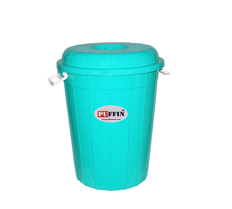 PUFFIN Multipurpose Plastic Storage Bucket Drum 80Ltr with Lid - Image 1