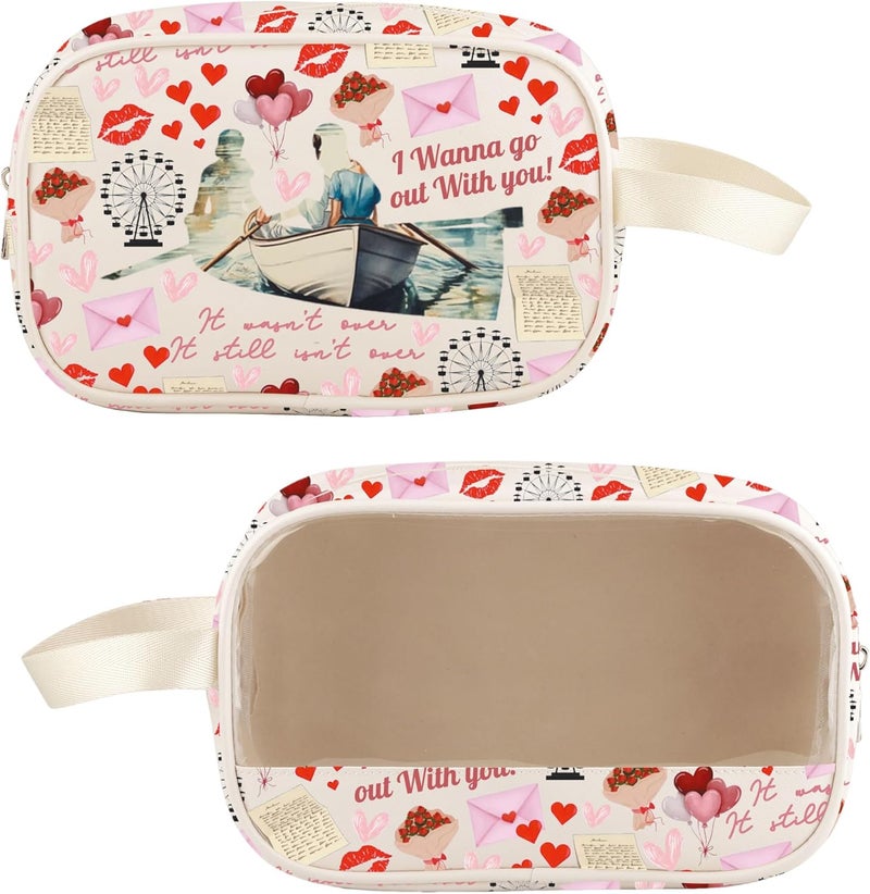 AKTAP Romance Movie Inspired Merch Romantic Quote Clear Makeup Bag NA Character Cosmetic Bag Couple Gifts for Fans CMB Romance Movie Clear MBHT2