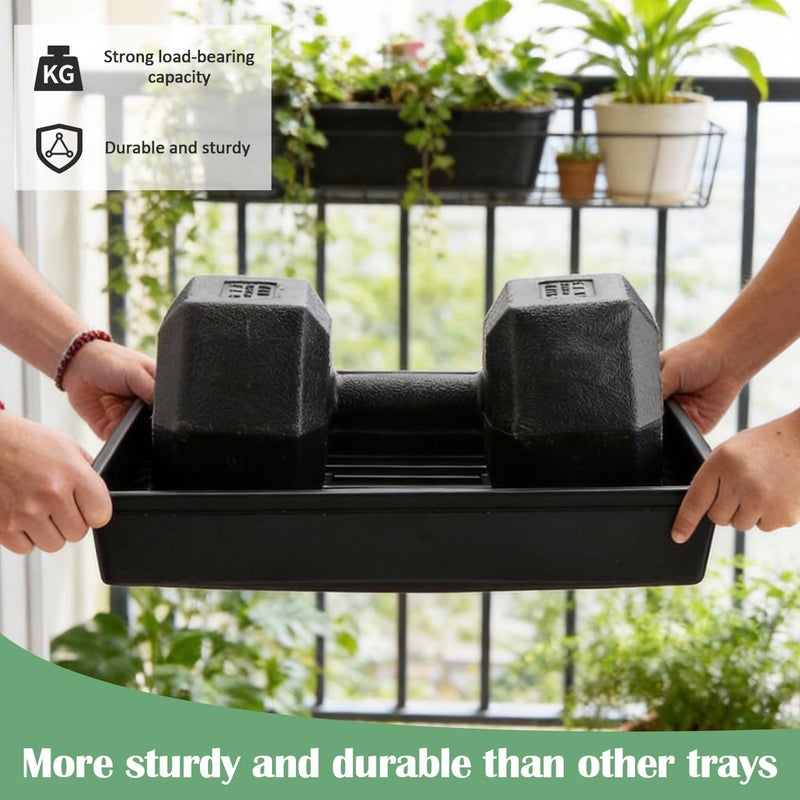 RooTrimmer 10 Pack Seed Starter Trays - Heavy Duty Plastic Flats, Fits 54 Cell Plug Tray, Seedling Tray for Carrying and Holding Plant Nursery Pot,Seed Germination & Plant Propagation (TD377) - Image 5