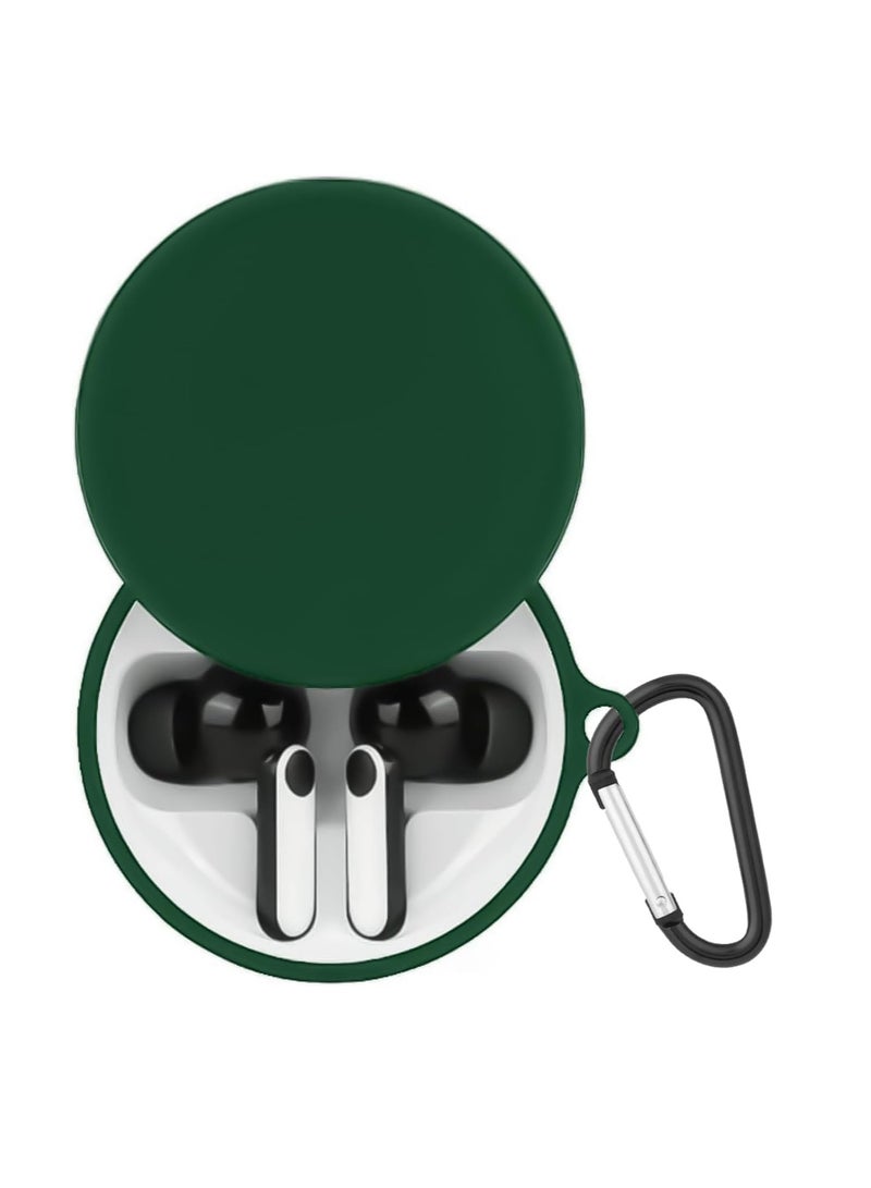 Silicone Cover Case Compatible with Oraimo Freepods 4 Portable Protective Case Cover With Keychain For Oraimo Freebuds 4 (Green) - Image 2