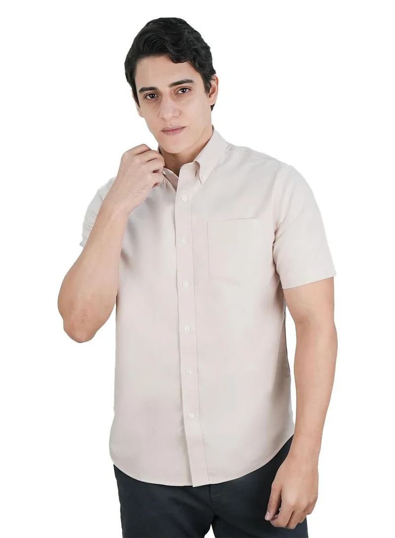 Men's Wrinkle-Free Short Sleeve Cotton Oxford Shirt
